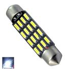 Lampada torpedo cambus 16 led c5w 41 mm branco 12v