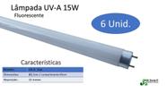 Lâmpada Uv 15w Armadilha Luminosa Mata Mosca Inseto Mosquito kit com 6 unidades