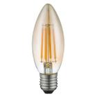 Lâmpada Vela Filamento De Led Âmbar Retro Lustre E27 C35 - CTB