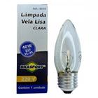 Lampada Vela Lisa Brasfort 40Wx220V. Clara . / Kit C/ 10 Peças