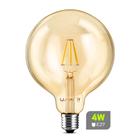 Lampada Vintage Globo G125 Led Filamento 4W 2400K E27 Lumanti