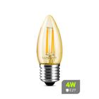 Lâmpada Vintage LED Filamento Vela 220V E27 4W 2400K Luz Quente Lumanti Estilo e Conforto Ambiente