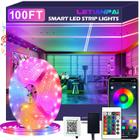 Lâmpadas de LED LETIANPAI RGB Bluetooth com Sincronia Musical - 30m