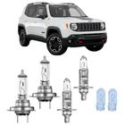 Lampadas farol alto renegade 2016 17 18 19 20 21 2022 halogenas amarelas