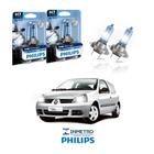 Lâmpadas Farol Baixo Renault Clio 2004-2012 H7 BlueVision Philips