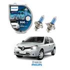 Lâmpadas Farol RENAULT Clio Philips H4 CrystalVision