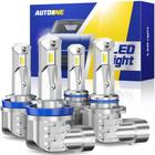 Lâmpadas LED AUTOONE H11/H9/H8/9005/HB3 6000K - Kit com 4 Unidades - Branco Puro