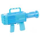 Lança Bolhas De Sabão Pistola Bazuka De Brinquedo Infantil A Pilha Azul