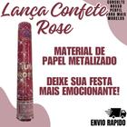 Lança Confete Rose Metalizado Festa Celebração Comemoração