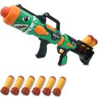 Lançador de barril de foguete Toy Air Power Blaster Gun com 6 foguetes