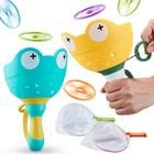 Lançador de discos Belemar Frog para brinquedos ao ar livre com 2 cestos de captura