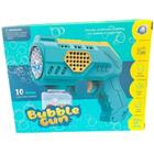 Lançador de Sabão Bolha_Bubble Gun - Cor Verde + (4 Pilhas) - SMACTUDO