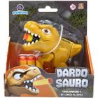 Lançador Dino Dardo Sauro com 3 Dados Amarelo Polibrinq AN2014