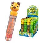 Lançador Mania Bolhas De Sabão Tubo Cachorro Amarelo Dm Toys