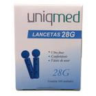 Lanceta 28g com 100 Und Uniqmed