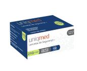 Lancetas de Segurança 21G x 1.8mm c/ 100 Uniqmed