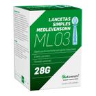 Lancetas MedLevensohn Simples ML03 28G com 100 Unidades