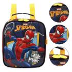 Lancheira Escolar Infantil Mochila Pequena Homem Aranha Spider Man Marvel Original Classico Preto - Xeryus