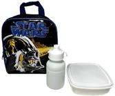 Lancheira Escolar Térmica Infantil Star Wars - Estampa Do Personagem Darth Vader - Preto E Azul - Licenciado Disney - Luxcel