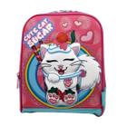 Lancheira Escolar Térmica Rocie Cute Cat Gatinha Alças Resistentes Coloridas 1 Repartição Com Zíper