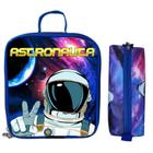 Lancheira Infantil Bolsa Térmica Masculina Escolar + Estojo