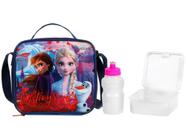 Lancheira Infantil Térmica Escolar Frozen 2 - Azul e Vermelha Dermiwil Soft