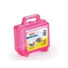 Lancheira maletinha mini multiuso infantil maleta para maquiagem lanche acessorios em acrilico rosa