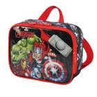 Lancheira Térmica Infantil Avengers Preto Escolar Luxcel