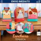 Lancheira Térmica Infantil com Alça Maternal Pré Escola - Gatinho - Clio Pets