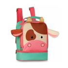 Lancheira Térmica Vaca Vaquinha C/ 2 Bolsos Térmicos Pets Escolar/Passeio - Super Resistente - Clio