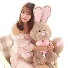 Lanmore Big Stuffed Rabbit Bunny Stuffed Animal Toys Presentes de pelúcia travesseiro para crianças Meninas namorada, cinza, 27,5 polegadas