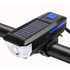 Lanterna Bike Recarregável Usb C/ Buzina Solar Display De Energia T6