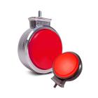 Lanterna Bojuda Foguinho LED Vermelha Cromada 12V 24V