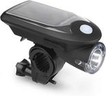 Lanterna Dianteira Recarregável Solar e USB para Bicicletas