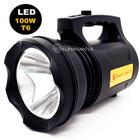 Lanterna Holofote Super Forte 100W Recarregável LED T6 Alta Potência de Iluminação DY8771