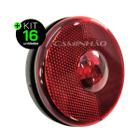 Lanterna Lateral Carreta LED Vermelha 85mm Bivolt com Fio com Suporte