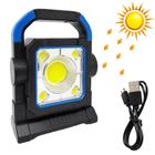 Lanterna LED Portátil Recarregável Via Cabo e Solar Econômica Inovador Resistente HC7078A