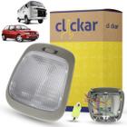 Lanterna Luz de Teto + LED C/ Temporizador Cinza VW Gol Parati Saveiro Bola G2 G3 G4 1996 a 2012 Kombi