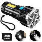 Lanterna Multifuncional 4 Leds Recarregável Função Strob 800 lumens - LT8932