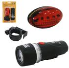 Lanterna para bicicleta na cartela com 2 pecas 10 leds a pilha