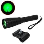 Lanterna Tática Led Foco Luz Verde Invisível Caça Pesca trilha Com 1 Suporte Para Fixa 5076L