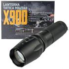 Lanterna Tática Militar Super Potente Led Recarregável USB com Zoom Longo Alcance para Trilhas Sitio Fazenda Vigilante