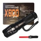 Lanterna Torch Led Alta Potencia Carregador residencial e Veicular, Sinalizador, Bateria, Camping, Pesca