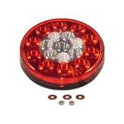 Lanterna Traseira Carreta Randon Refil Redondo Com Led Bi Volt 135MM Vermelha Branca SI2032206.