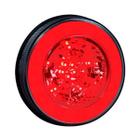 Lanterna Traseira Vermelho Halo Light Led 24V Freio Posicao 2 Polos 125Mm Lente Em Acrilico Acompanha Cabo Extra Instalacao