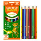 Lápis 12 Cores Apagável Triangular Leo&leo