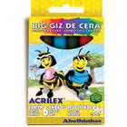 Lapis de Cera Gizao 06 Cores BIG GIZ - Acrilex