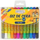 Lapis de Cera Gizao Retratil Aquarelavel 12 Cores