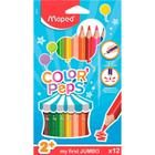 Lápis de cor 12 cores grosso jumbo color peps - maped