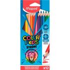 Lápis de Cor 12 Cores Triangular Maped Color Peps